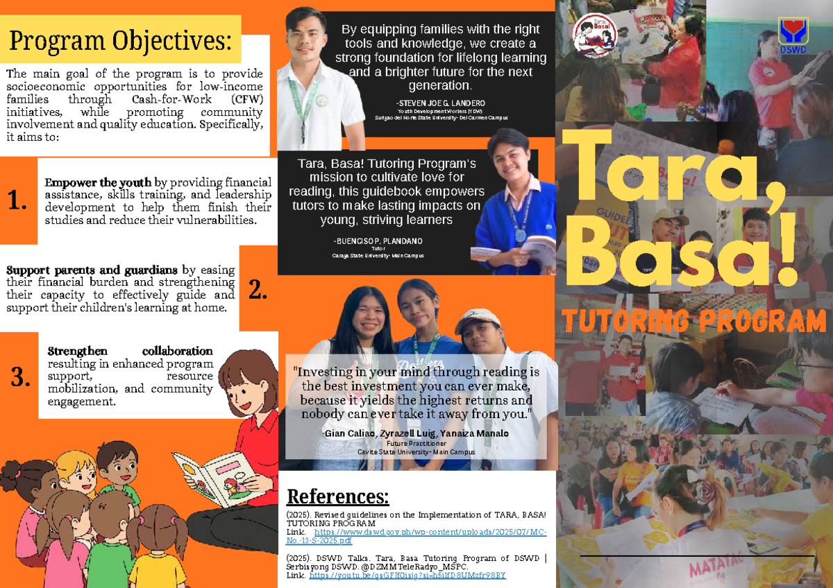 Tara-Basa Tutoring Program Objectives (CFW) - Empowering Youth ...