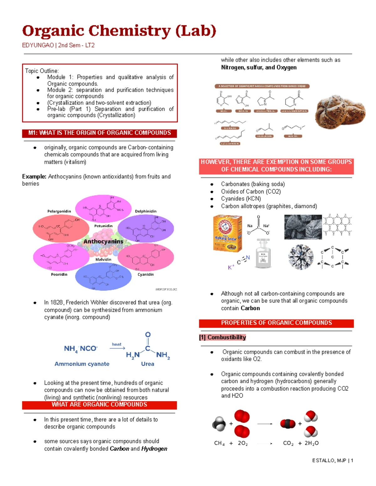 ORGANIC CHEMISTRY: MODULE ONE CHECK IN ACTIVITY ONE (LECTURE) - Organic ...