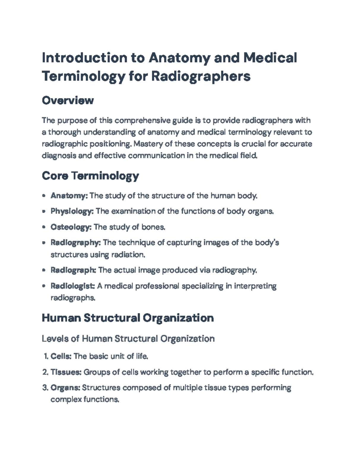 Radiographic Anatomy & Medical Terminology for Radiographers Guide ...