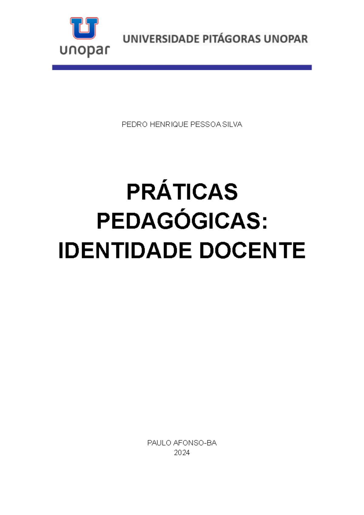 Portfólio - Práticas Pedagógicas: Importância da Identidade Docente ...