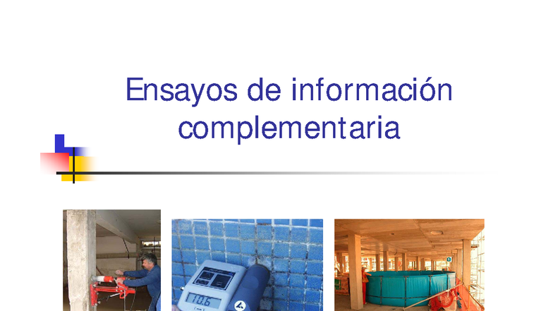 Ensayos de Información Complementaria (EIC) en Hormigón Estructural ...