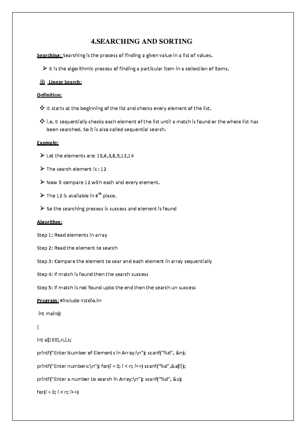 Searching and Sorting Algorithms: Linear, Binary, and Indexed Methods ...