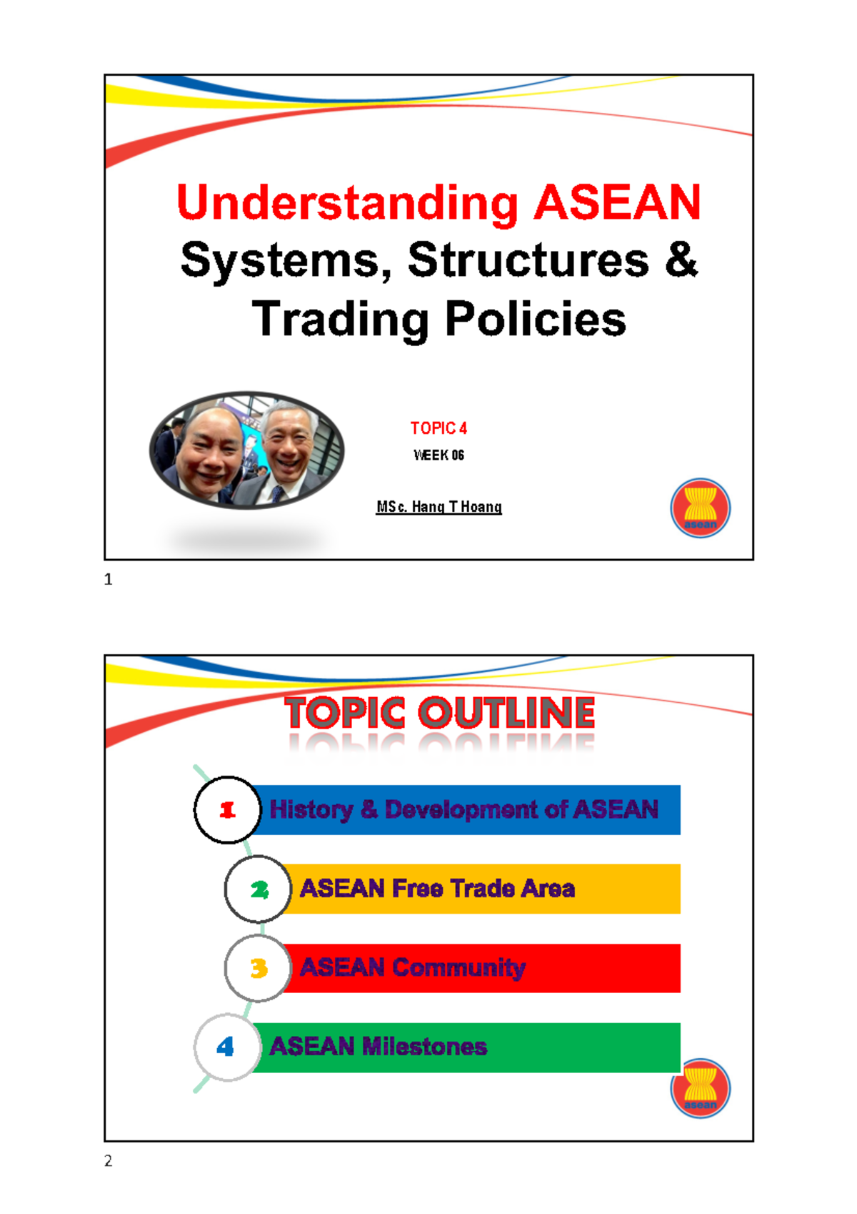 Lec 06 - Asean - Understanding ASEAN Systems, Structures & Trading ...