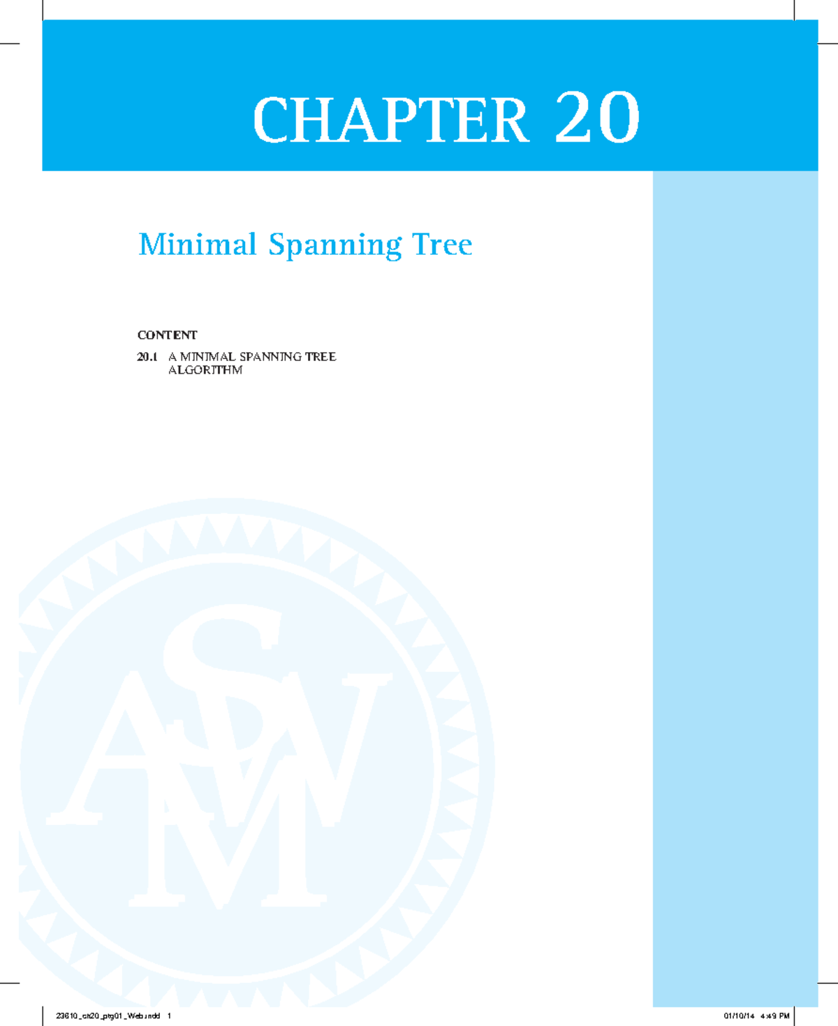 23610 Ch20 Minimal Spanning Tree Solution Guide - Studocu