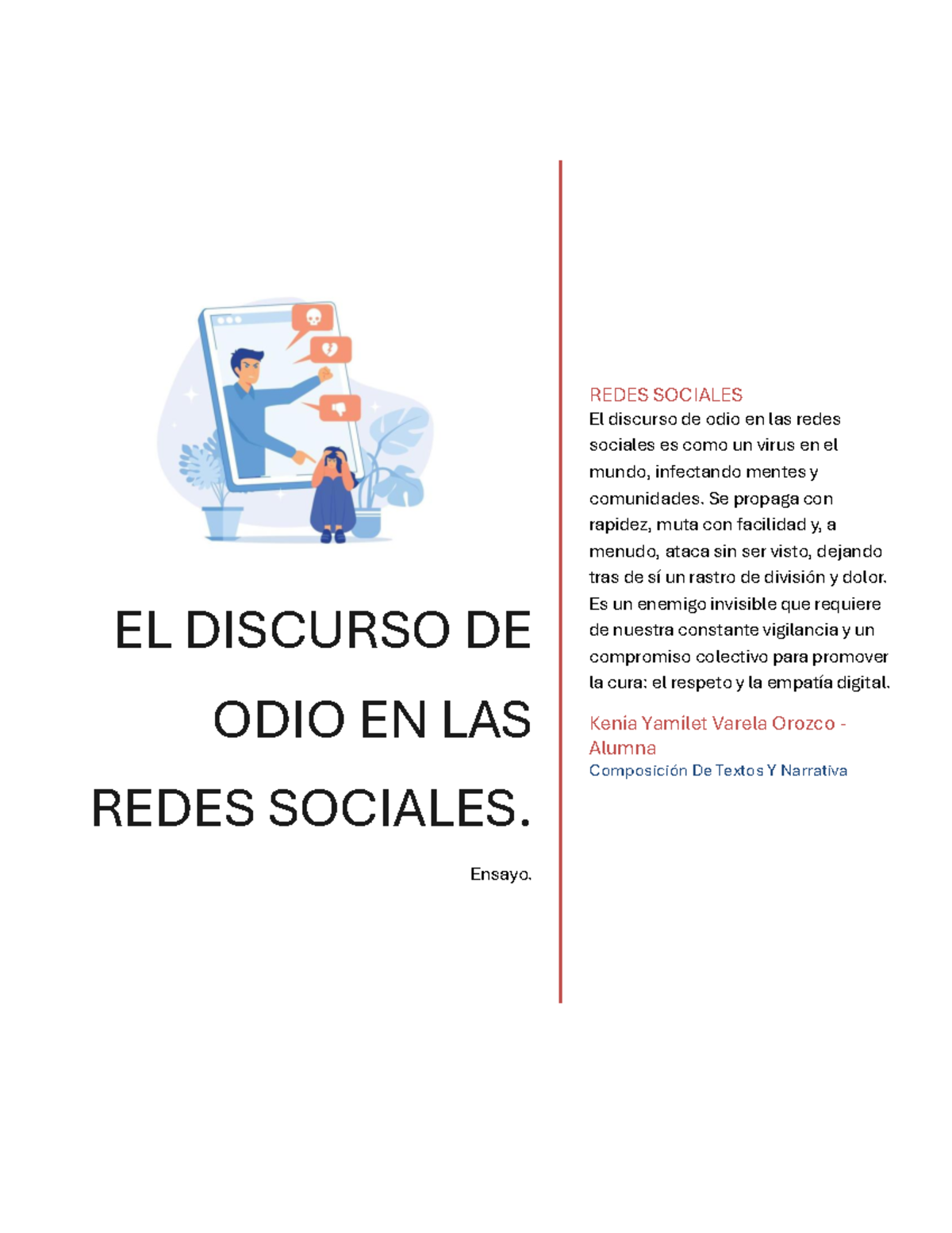 El Discurso De Odio En Redes sociales - Introducción En un mundo ...