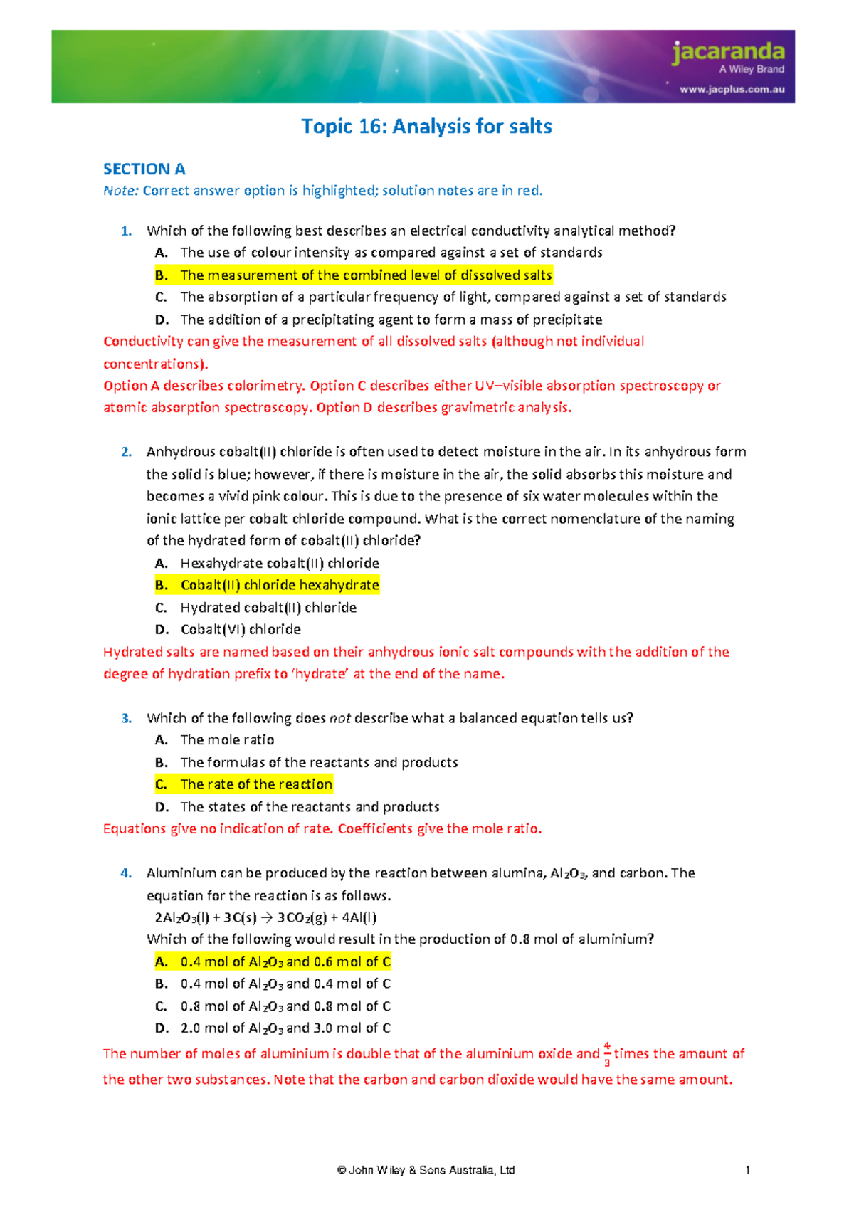 Practice Test - Gravimetric Analysis Solutions (CHEM 101) - Studocu