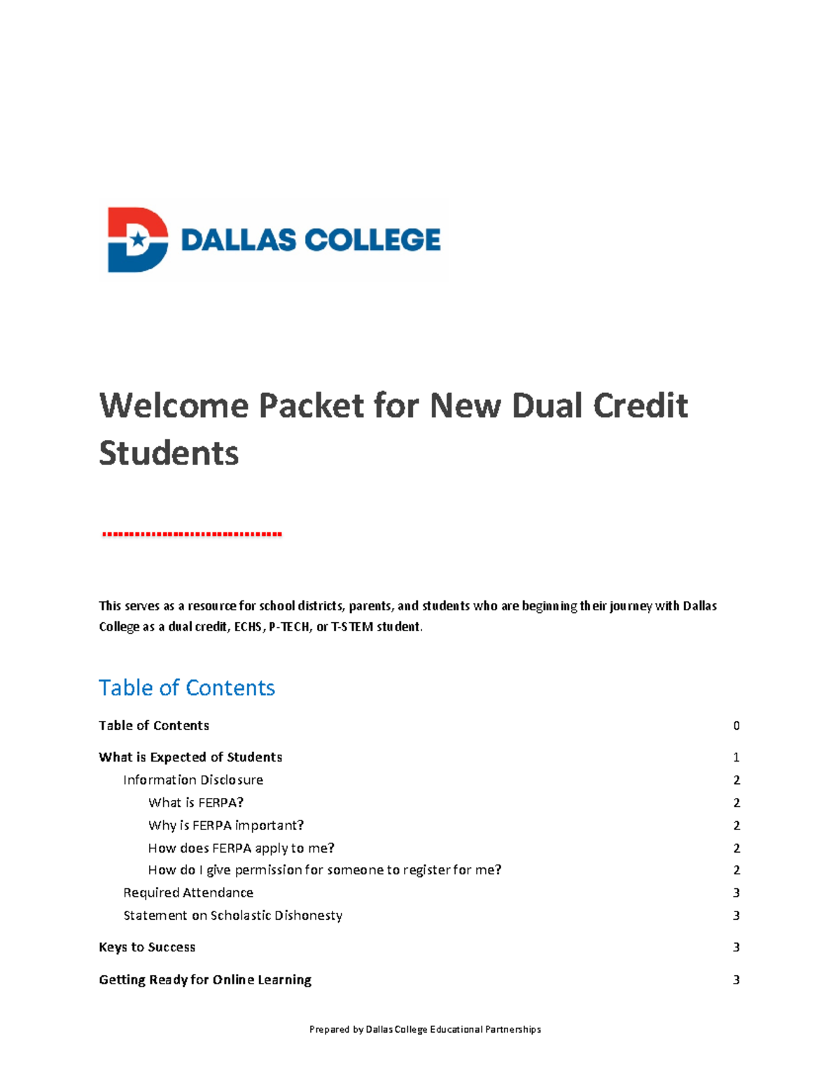 Welcome Packet for New Dual Credit Students (DC 101) - Studocu