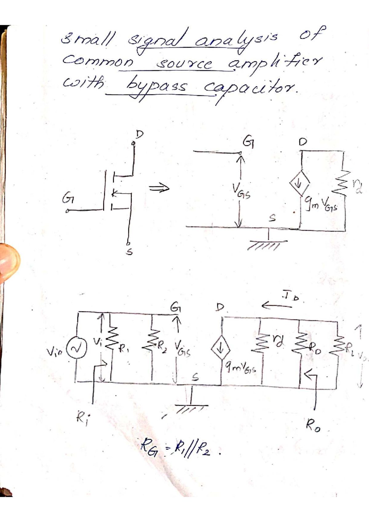 Common Source Amplifier Analysis with Pass Capacitor - Module 3 - Studocu