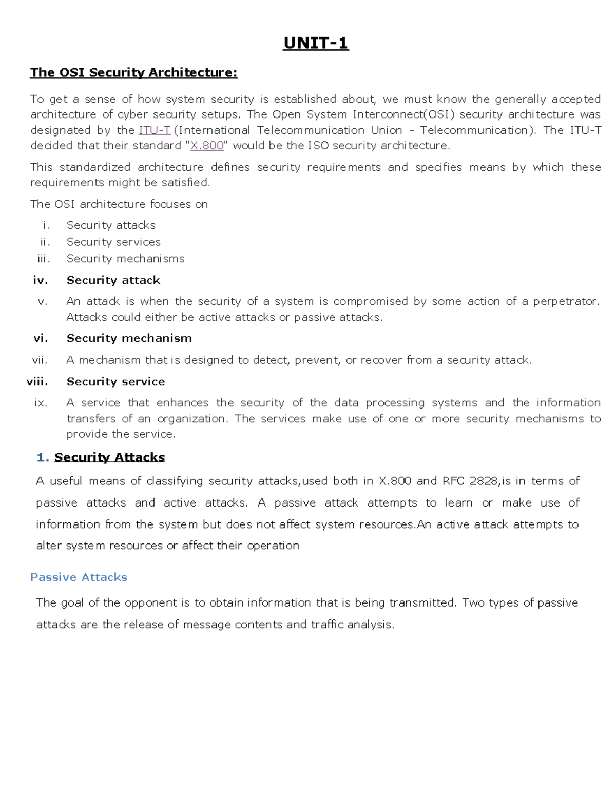 CNS 101 Final Exam Notes: OSI Security Architecture & Cryptography ...