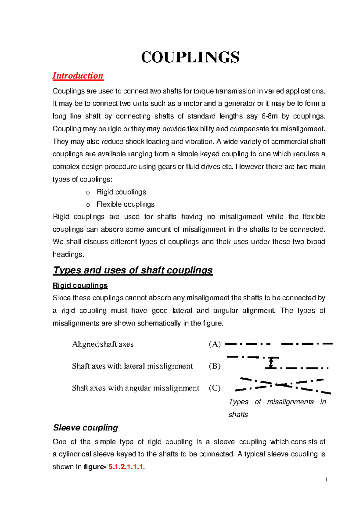 Coupling Design Study - A Comprehensive Guide to Shaft Couplings - Studocu