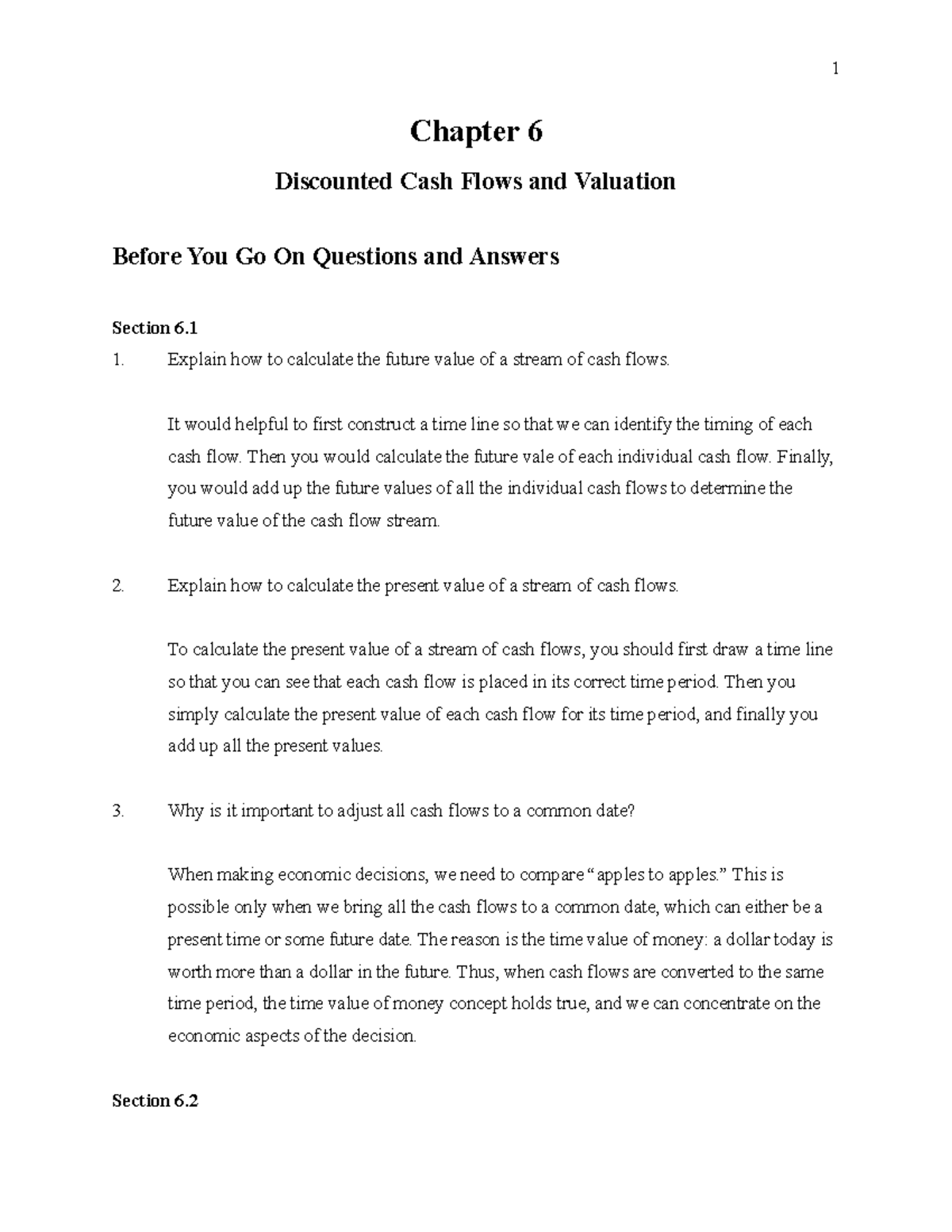 Ch06 - Discounted Cash Flows & Valuation Concepts - Studocu