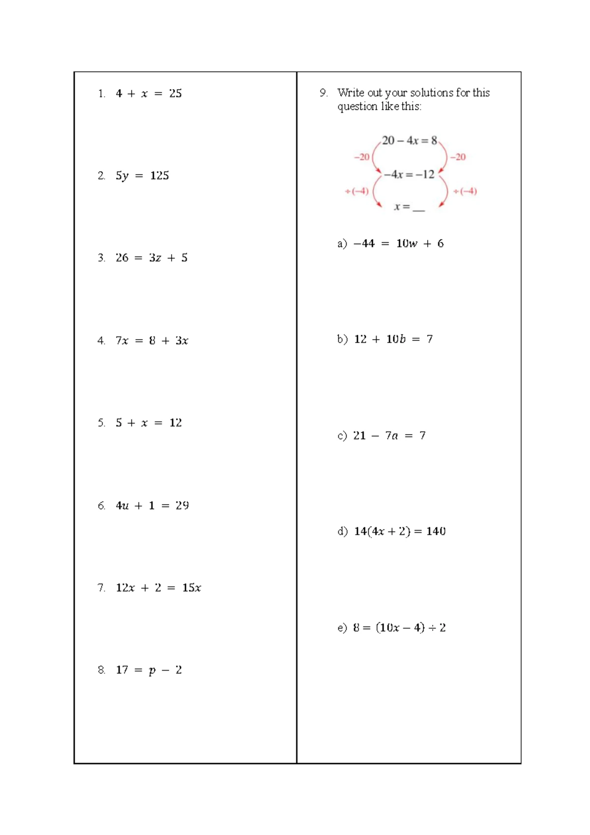 Year 8 Equations Homework Solutions and Examples - Studocu