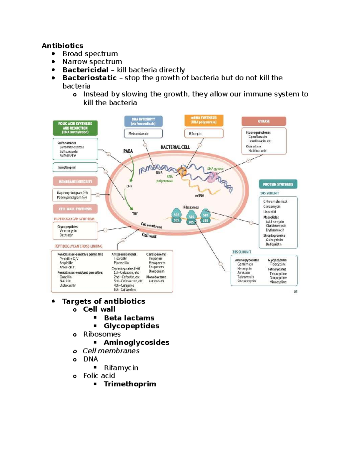 Antibiotics - wfwegfrw - Antibiotics Broad spectrum Narrow spectrum ...