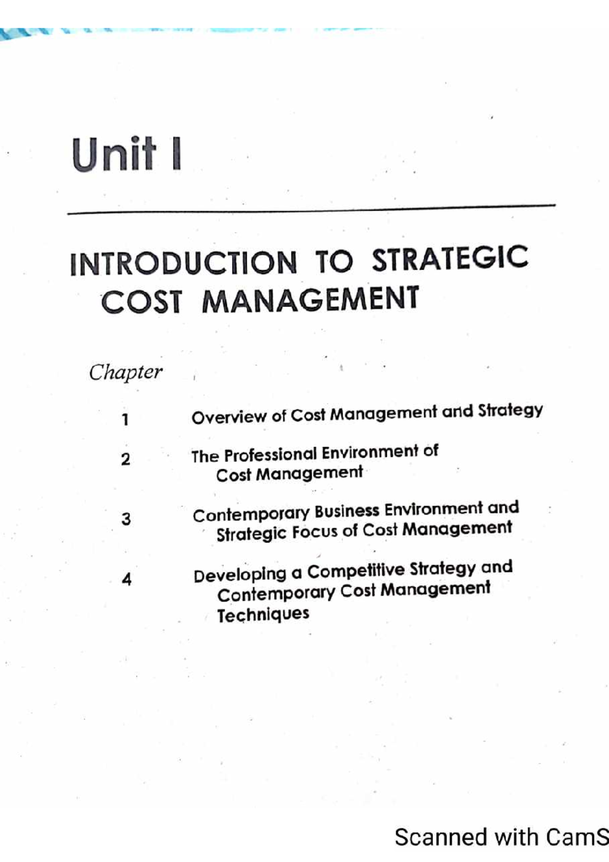 Strategic cost management Chapter 1 - Bs accountancy - Studocu