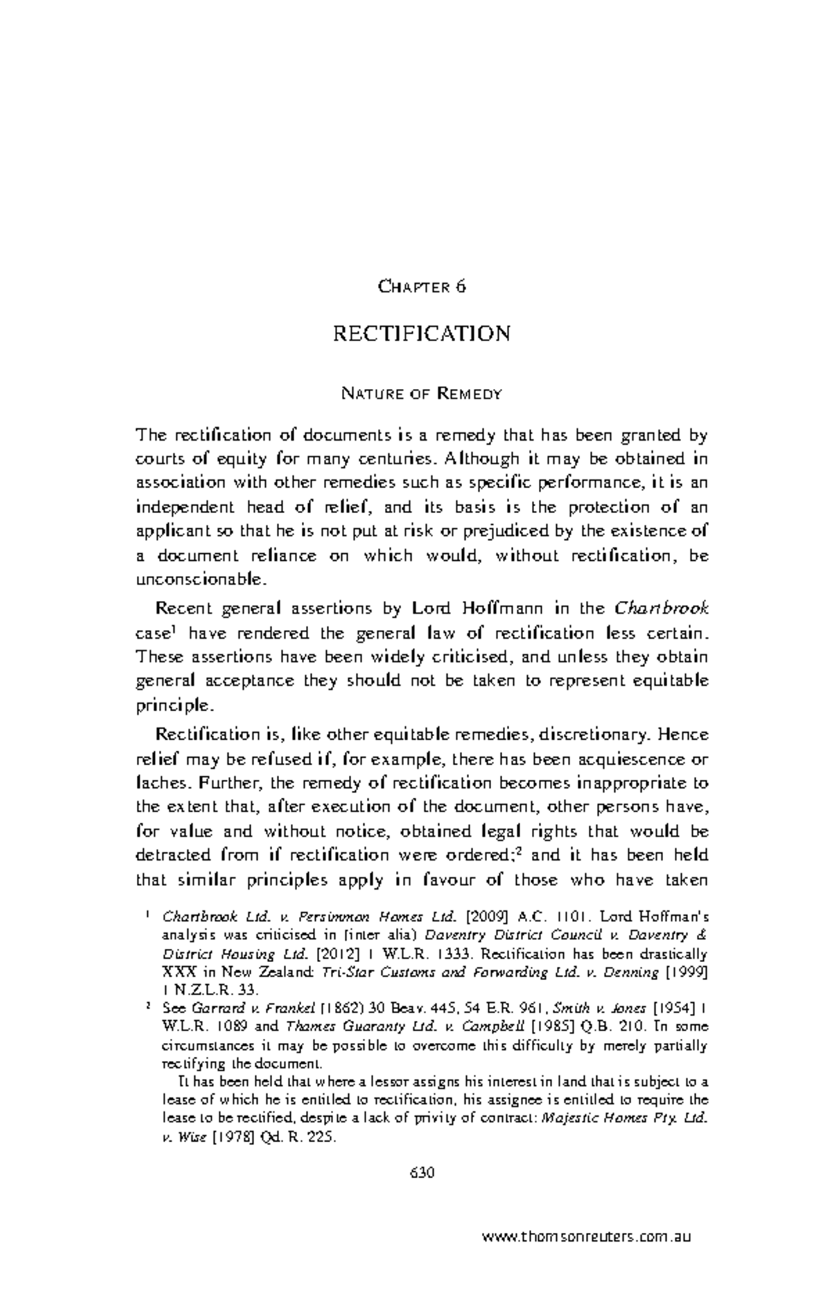 CHAPTER 6 RECTIFICATION: NATURE OF REMEDY IN EQUITY - Studocu