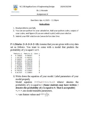 APSC 258 Applications of Engineering Design Assignment 1 solutions ...