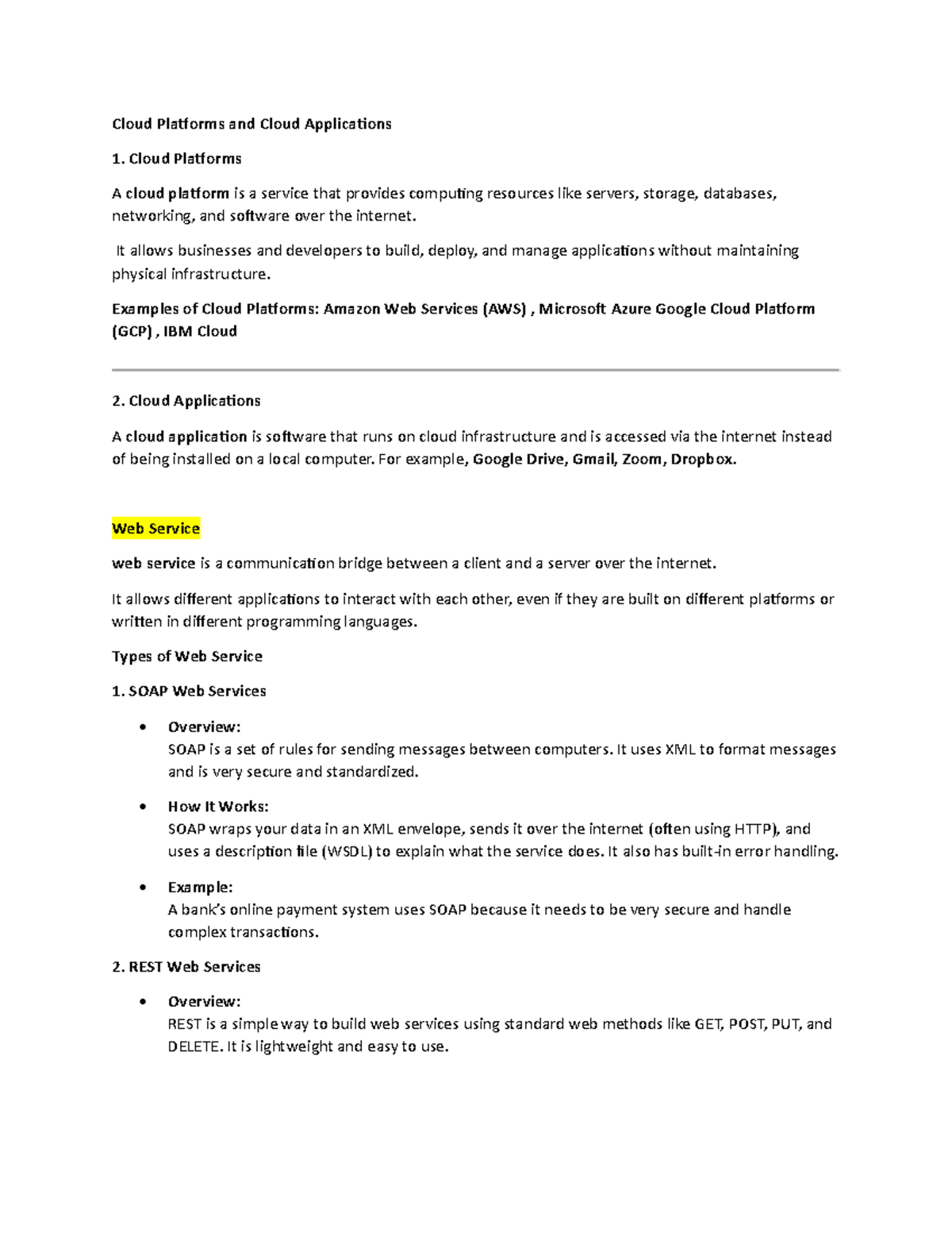 Cloud Computing Notes For Unit 6 Platforms Applications Analysis