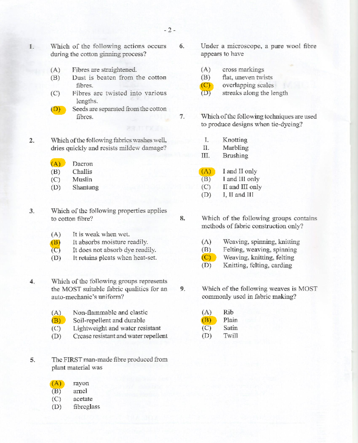 CSEC-CT-P1 Practice Answers for CXC Exam Questions - Studocu