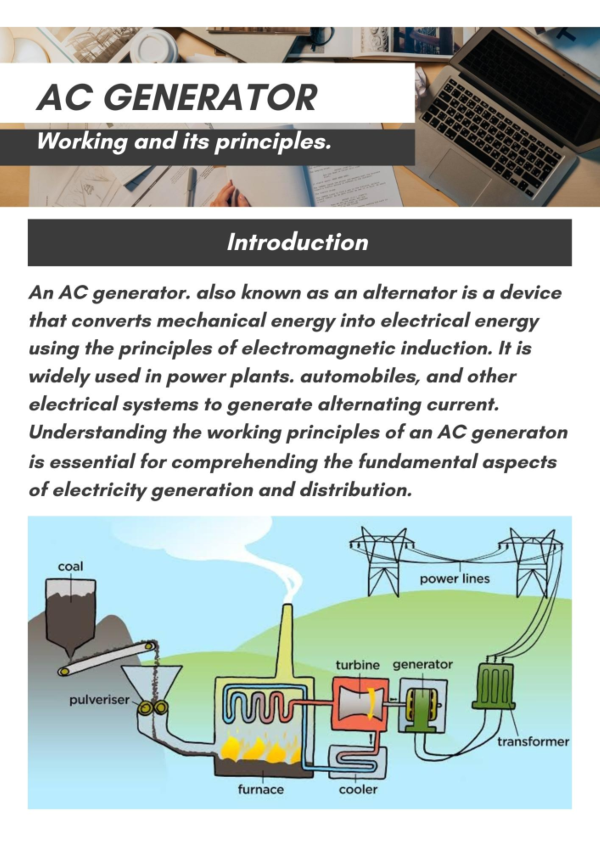 AC Generator Investigatory Project Class 12 for CBSE Board Exam - Studocu