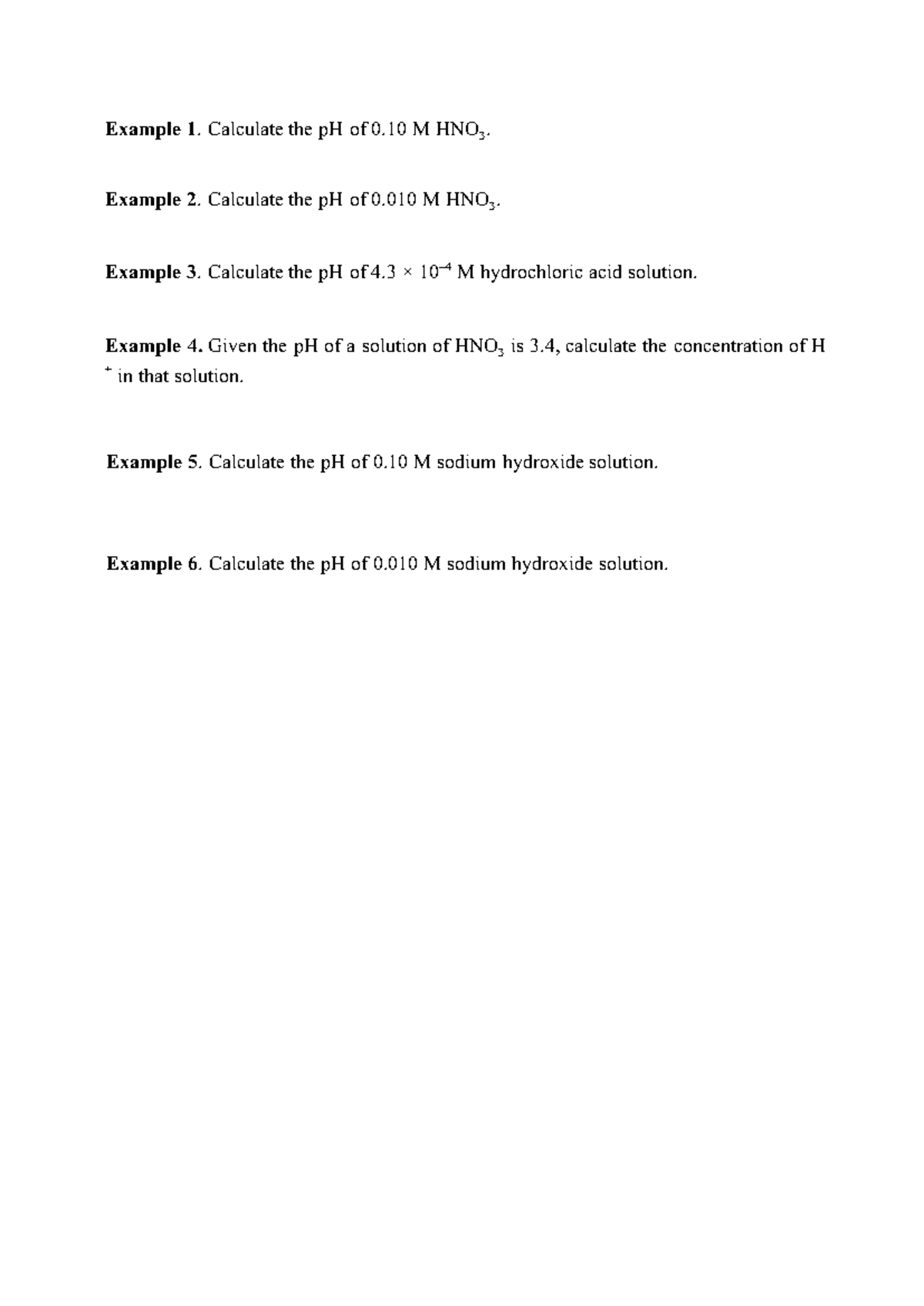 Acid-Base pH Calculations with Solutions: A Comprehensive Guide - Studocu