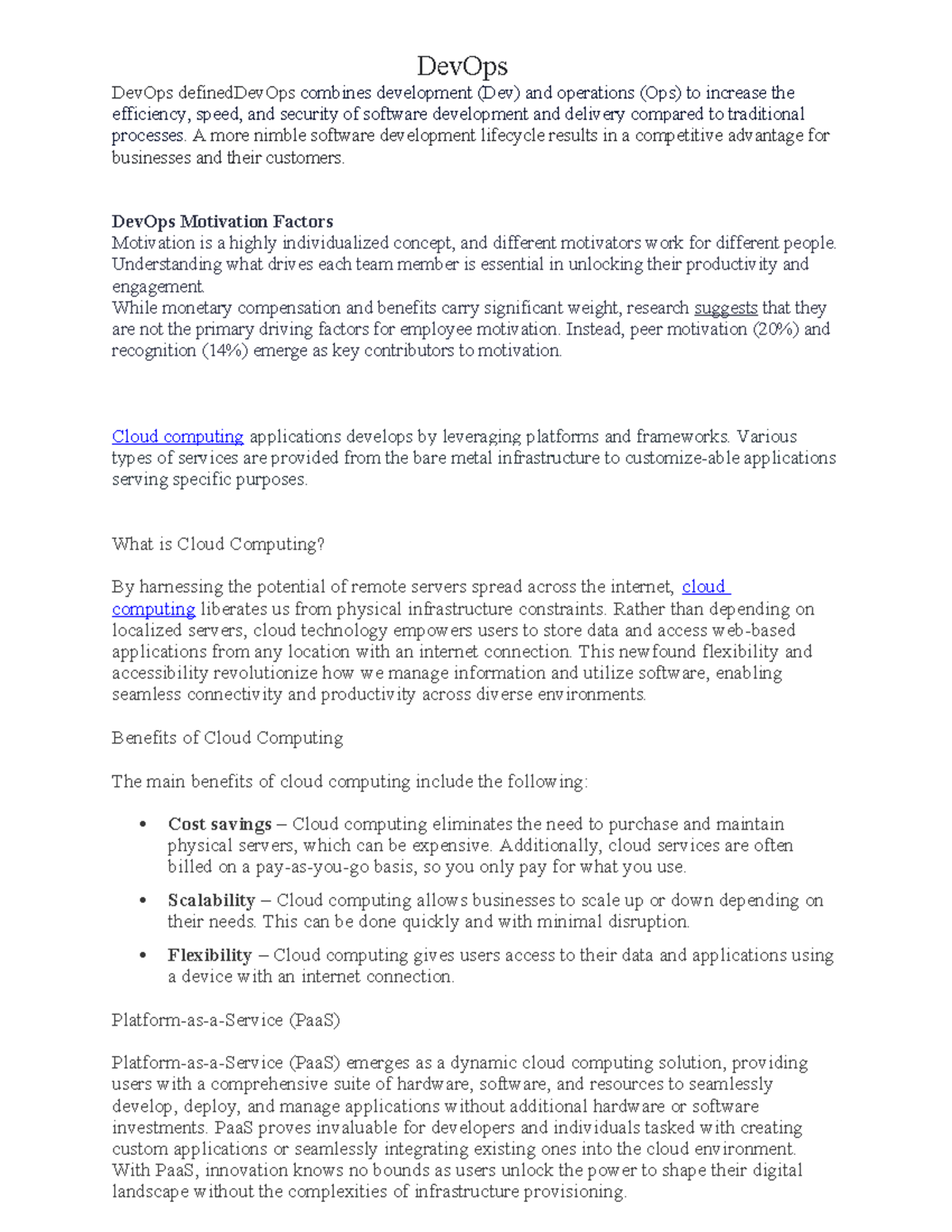 DevOps Notes: Key Concepts, Benefits & Methodologies for Cloud ...