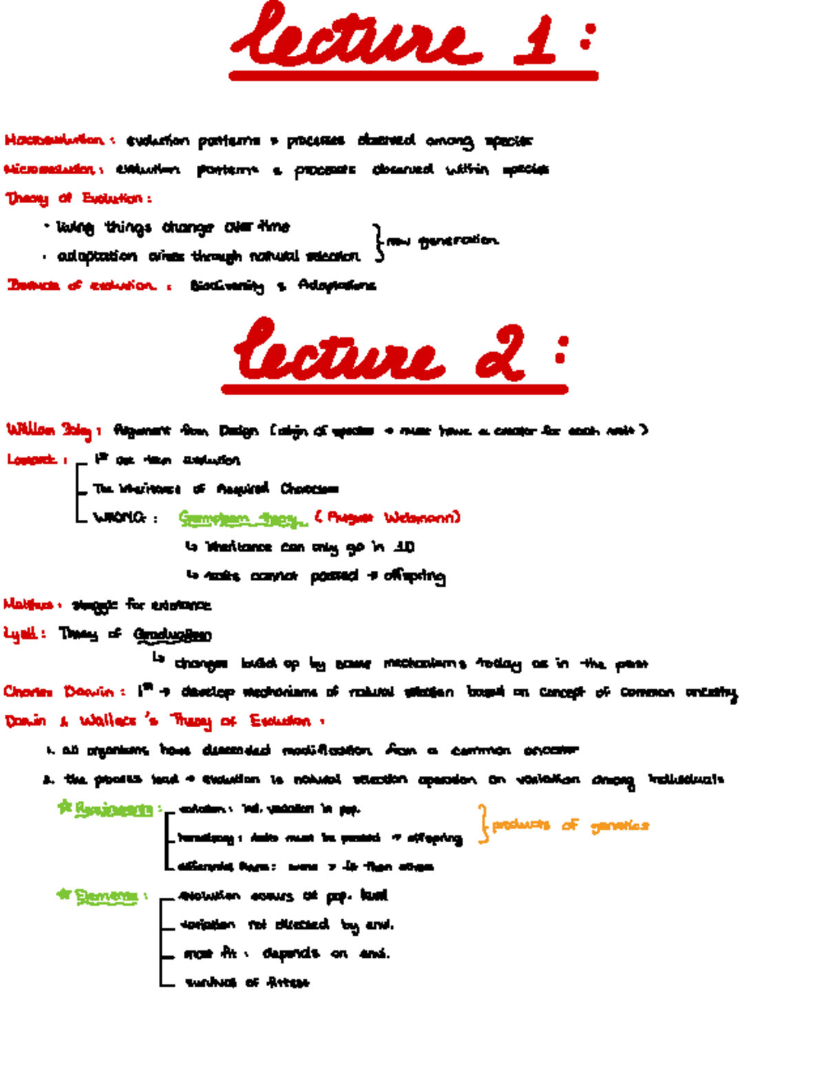 Lecture notes 1 24 - I Lecture 1. Macroevolution : evolution patterns a ...