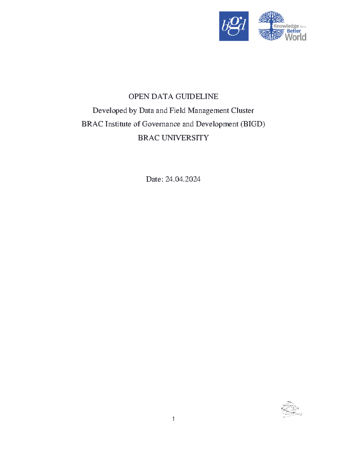 Guideline for Open Data 24 - OPEN DATA GUIDELINE Developed by Data and ...