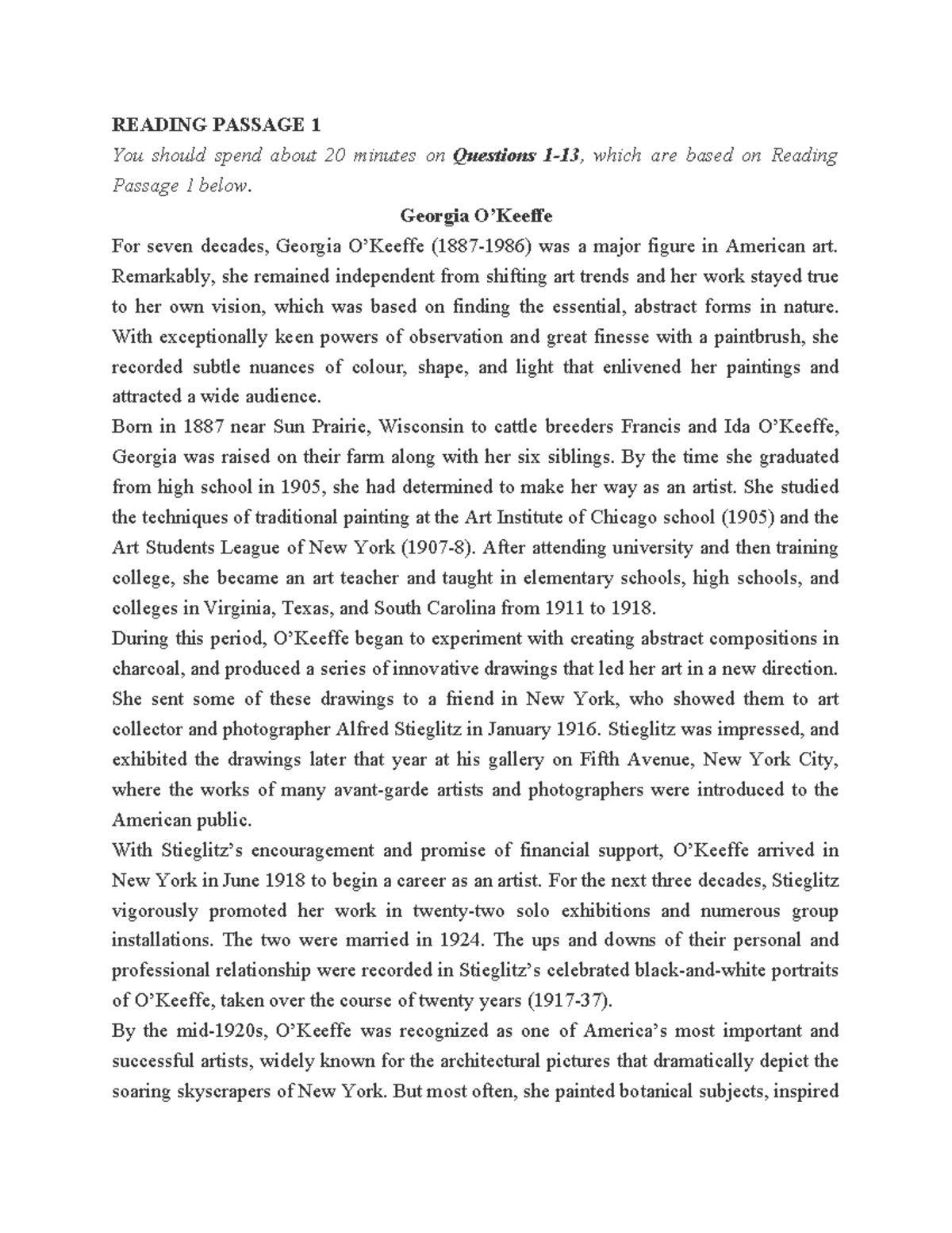 CAM 20 - TEST 4 - Reading Passages Analysis and Insights - Studocu