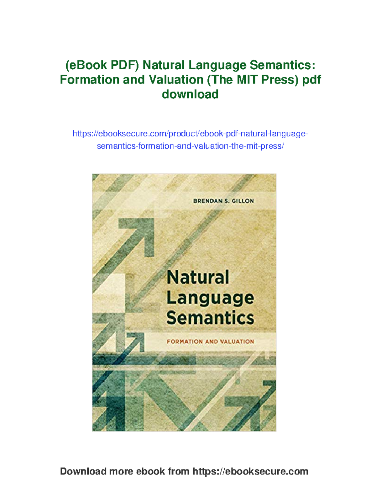 10174 - (eBook PDF) Natural Language Semantics: Intro to Syntax & Logic ...