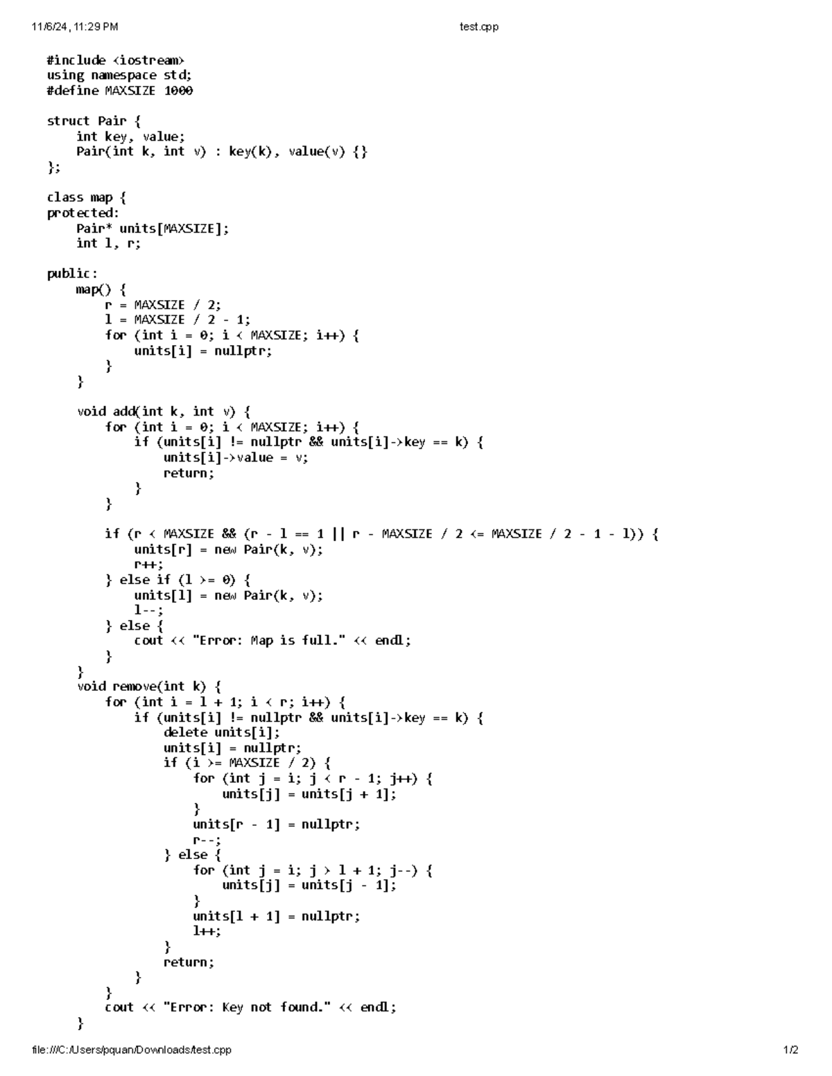 Test - MAP test 2023.3 - #include using namespace std; #define MAXSIZE ...