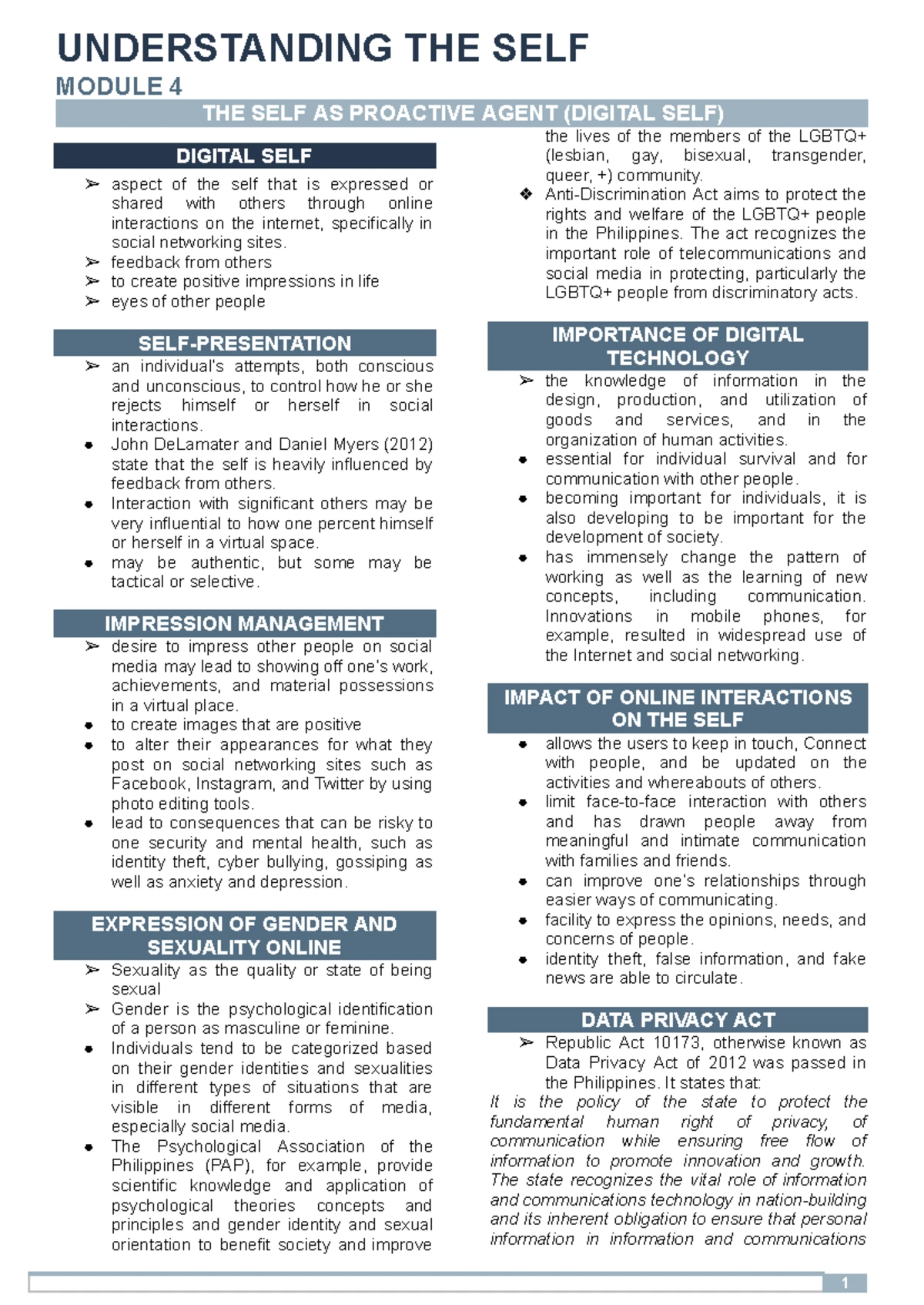 Copy of Cover PAGE Portfolio - Understanding the Self - La Salle ...