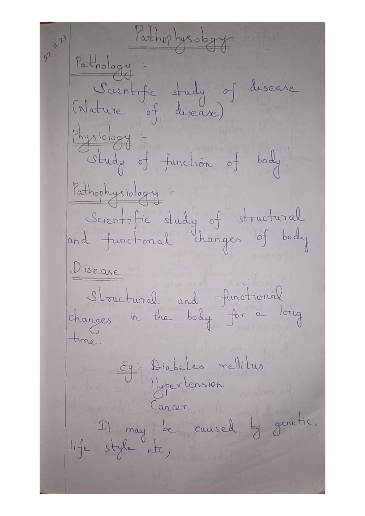 Pathophysiology Unit 2: Key Concepts in Disease and Infection - Studocu