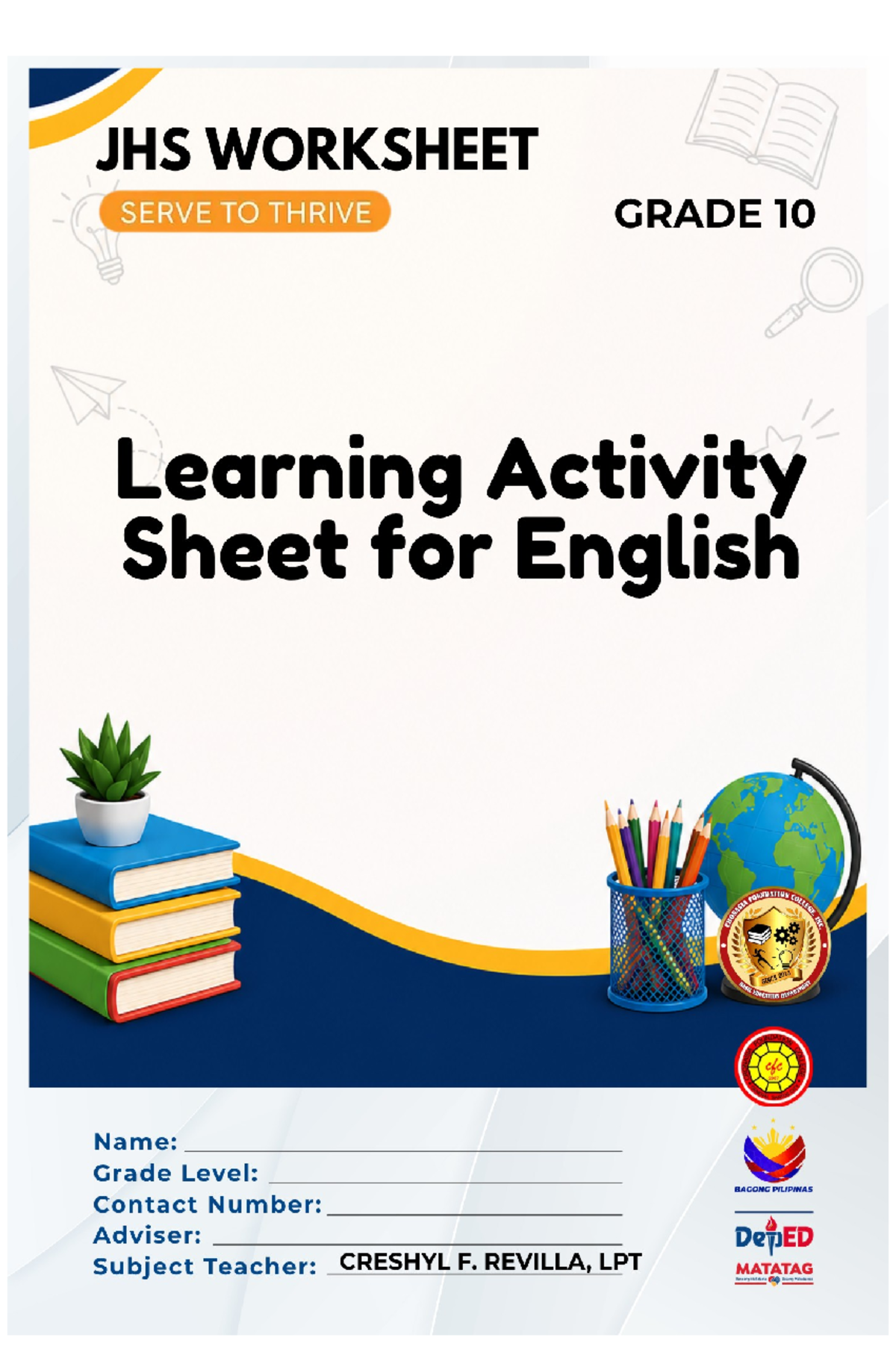 ENG10 Term 1 W5 Learning Activity: Special Delivery! - Studocu
