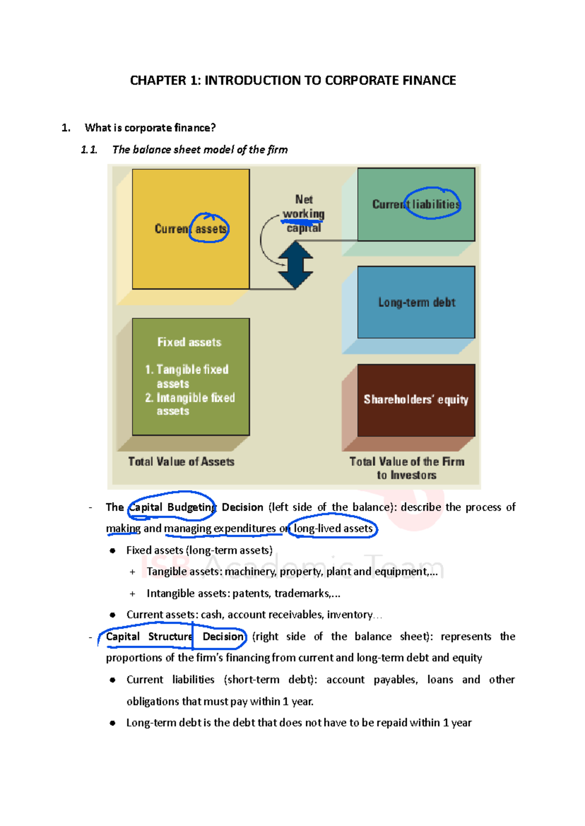 Corporate Finance Summary - CHAPTER 1: INTRODUCTION TO CORPORATE ...
