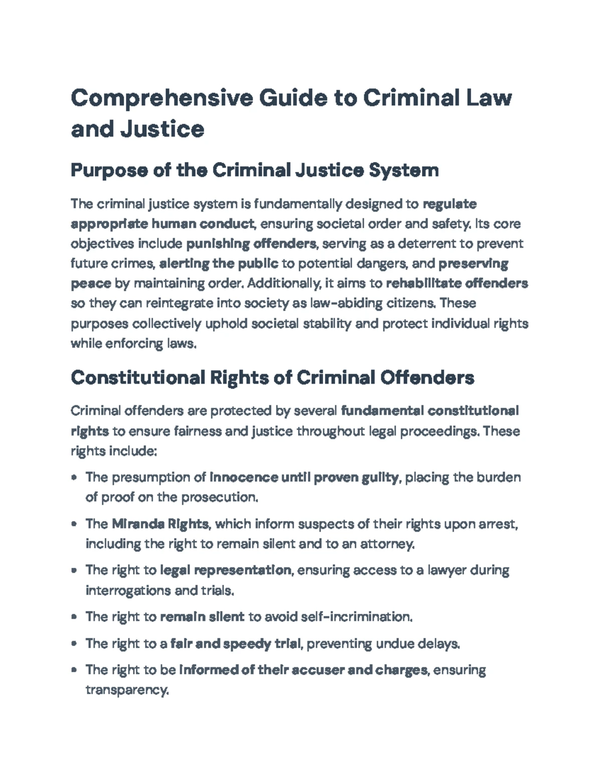 Criminal Law Overview: Key Concepts & Prosecution Steps (CRJ 101) - Studocu