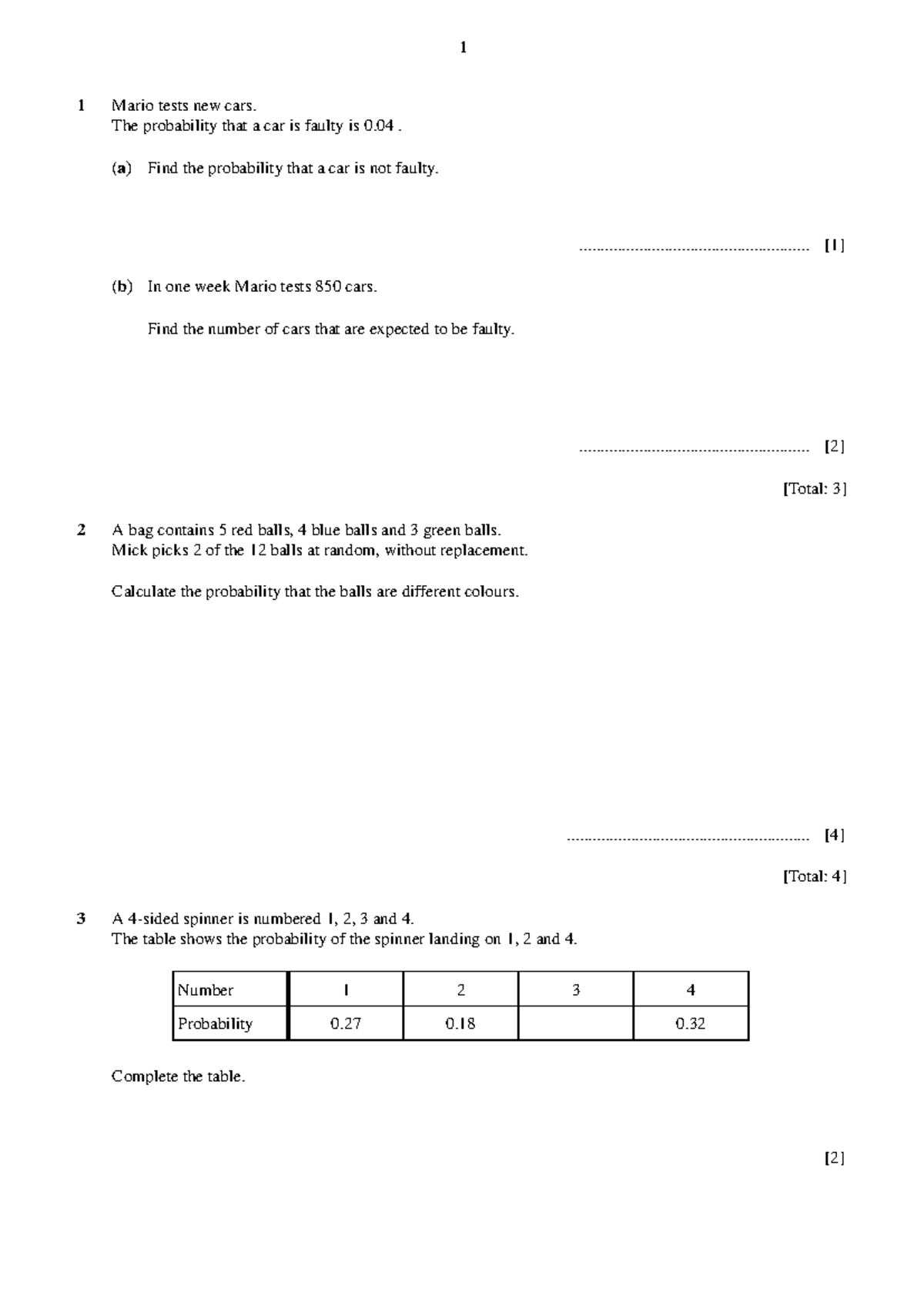 Probability Practice Problems (12) - Additional Test Exercises - Studocu