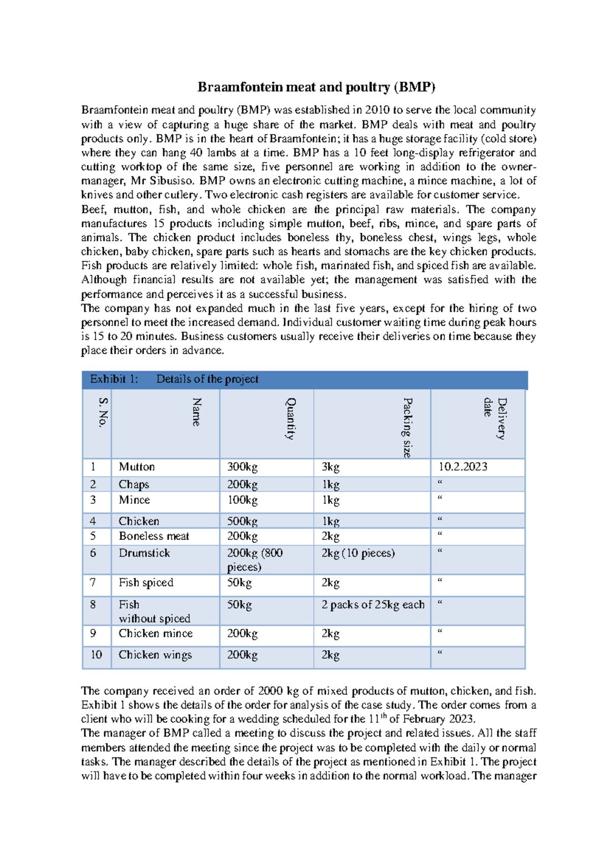 Workshop 4: BMP Case Study Analysis and Strategic Recommendations - Studocu