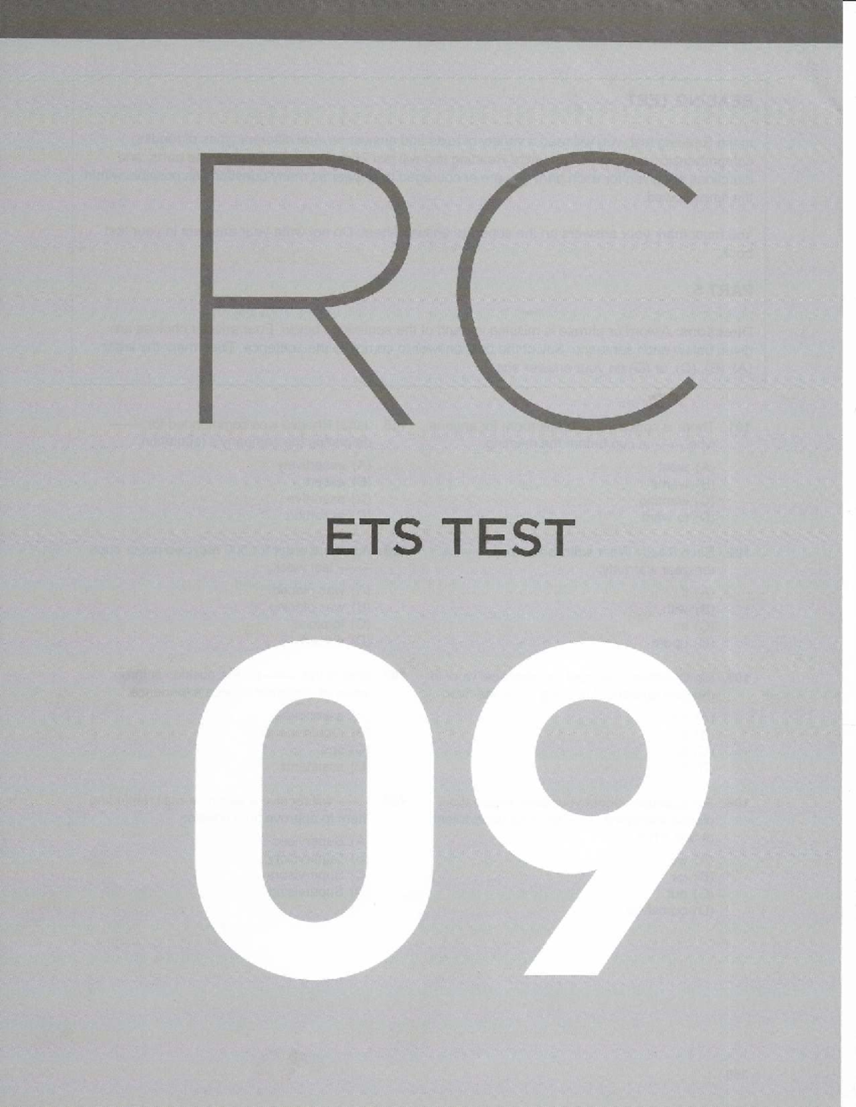 PART 5 READING TEST 9 ETS 2022 - Comprehension Questions - Studocu