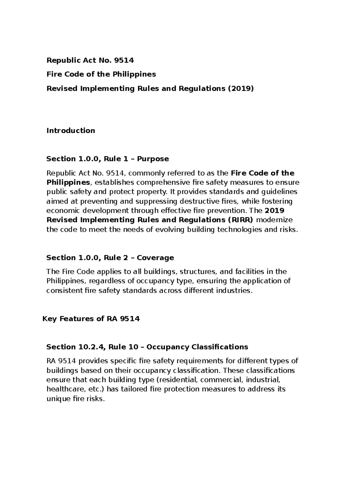 FIRE-CODE 9514: Comprehensive Fire Safety Measures & Updates (2019 ...