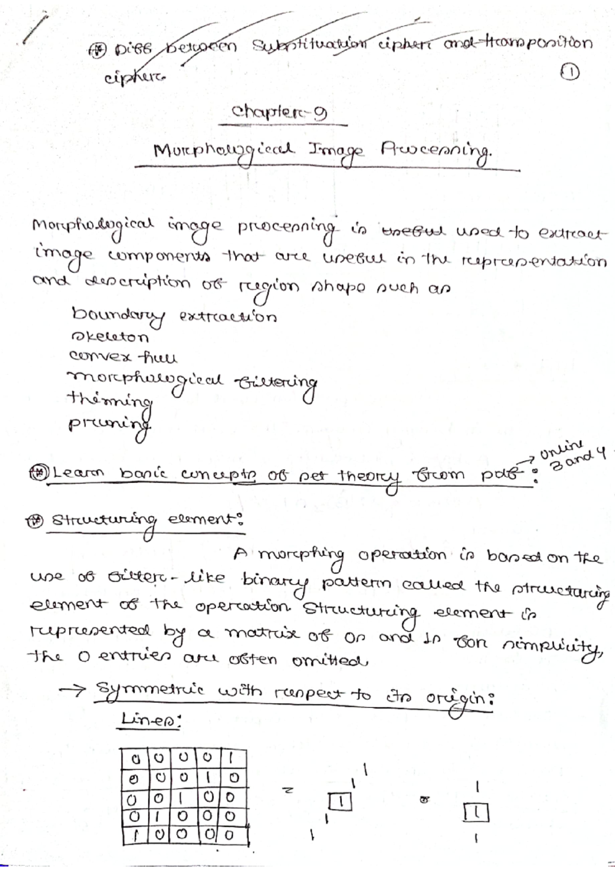Morphological Image Processing Note - Diff between Substituation cipher ...