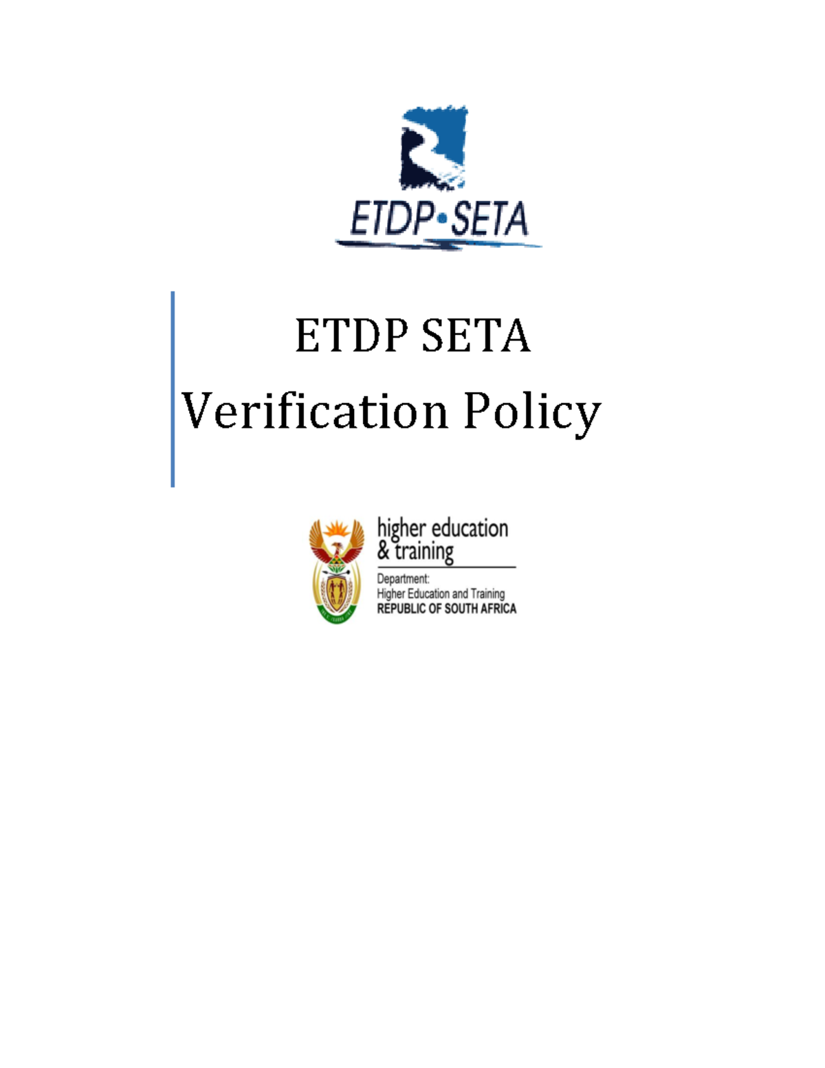 ETDP SETA Verification Policy: Guidelines and Implementation Strategies ...
