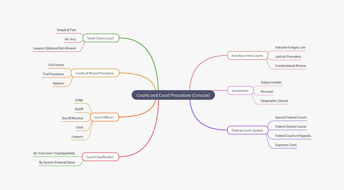 Concise Overview of Courts and Court Procedure - Studocu