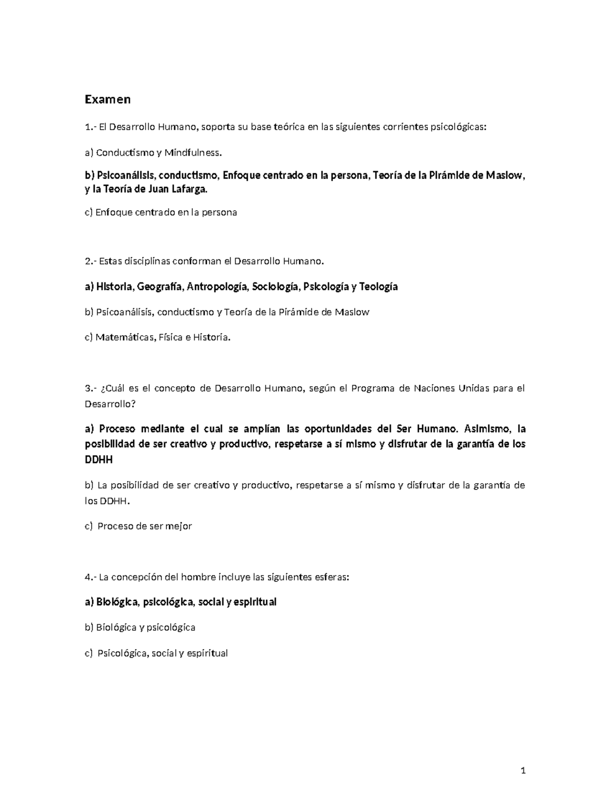Examen Final de Desarrollo Humano: Teorías y Conceptos Clave - Studocu