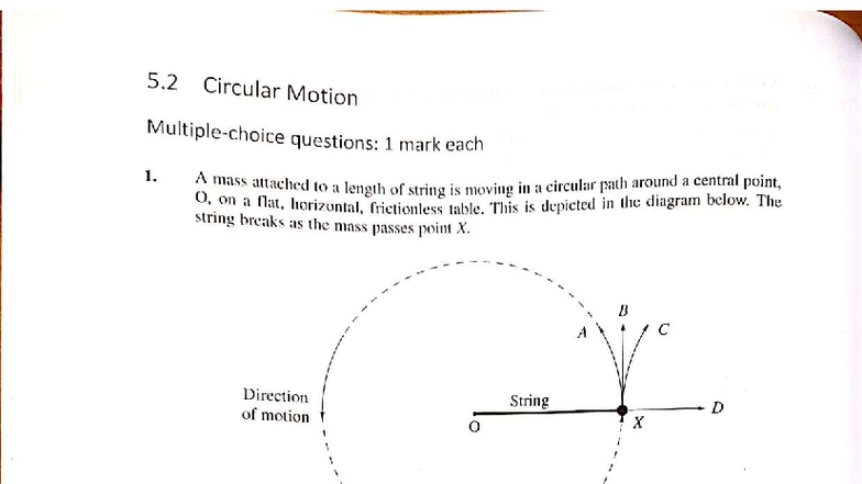 Circular Motion Questions: HSC Past Exam Problems (Module 5.2) - Studocu