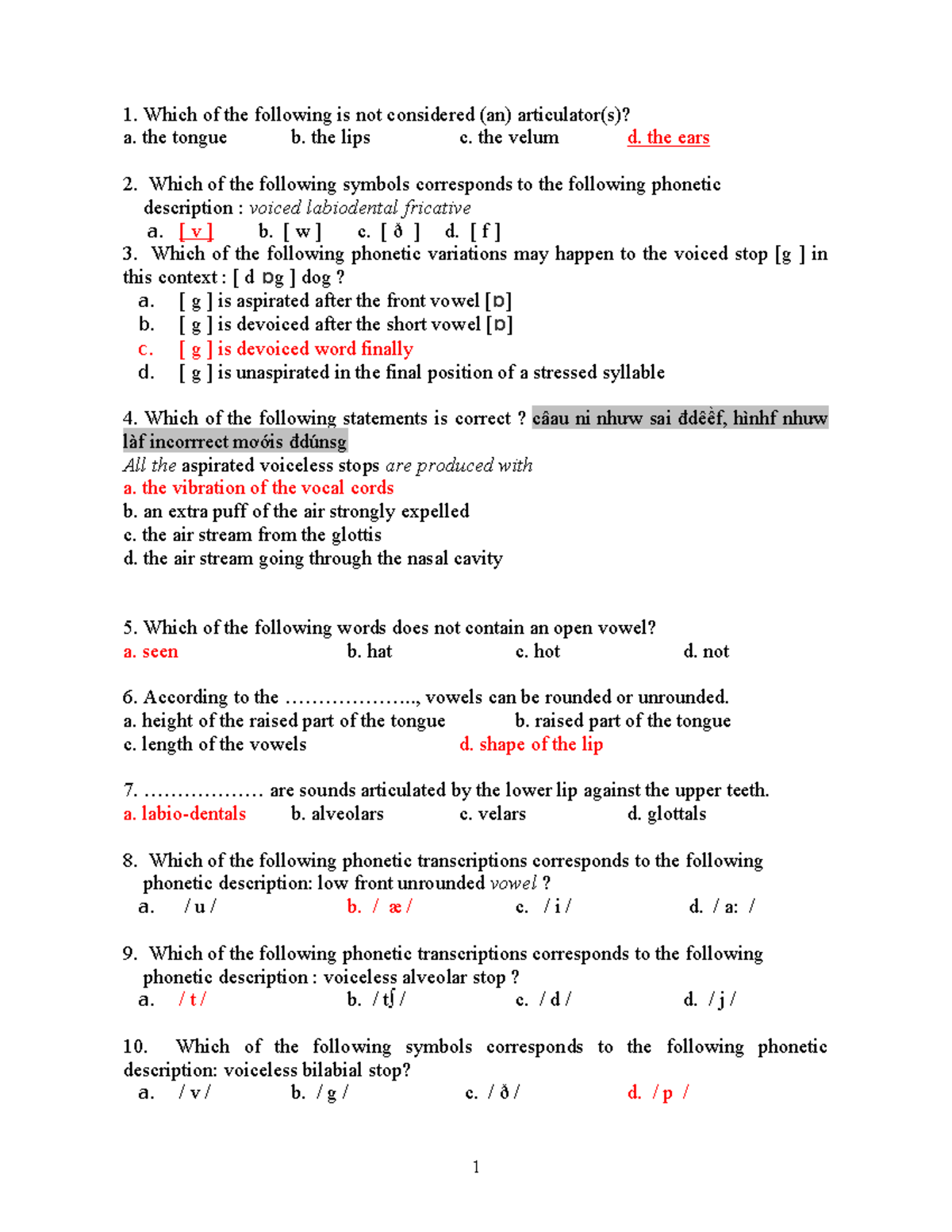 Phonetics & Phonology Assignment 3: Key Concepts & Practice Questions ...