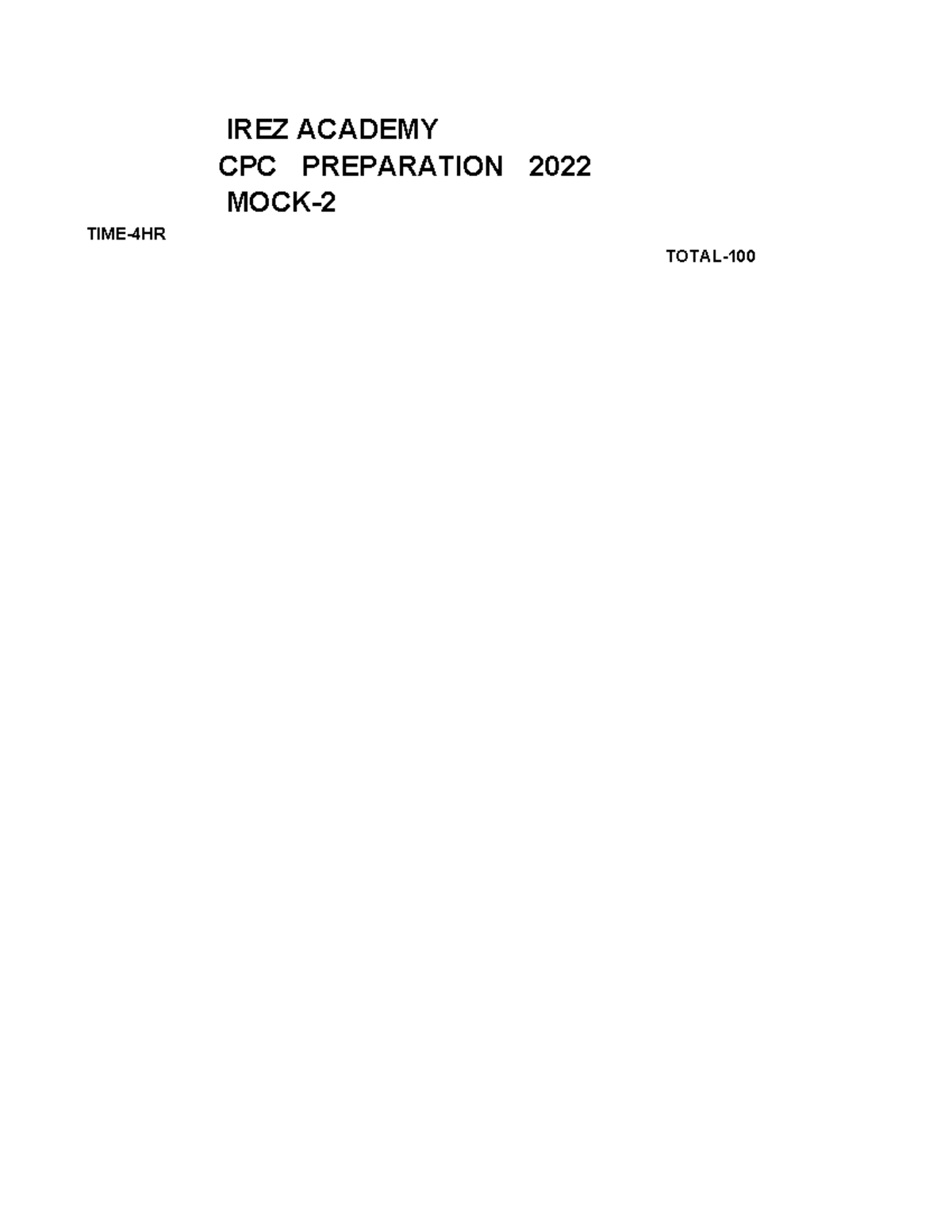 CPC 2024 Mock Exam: Medical Coding Questions and Answers - Studocu