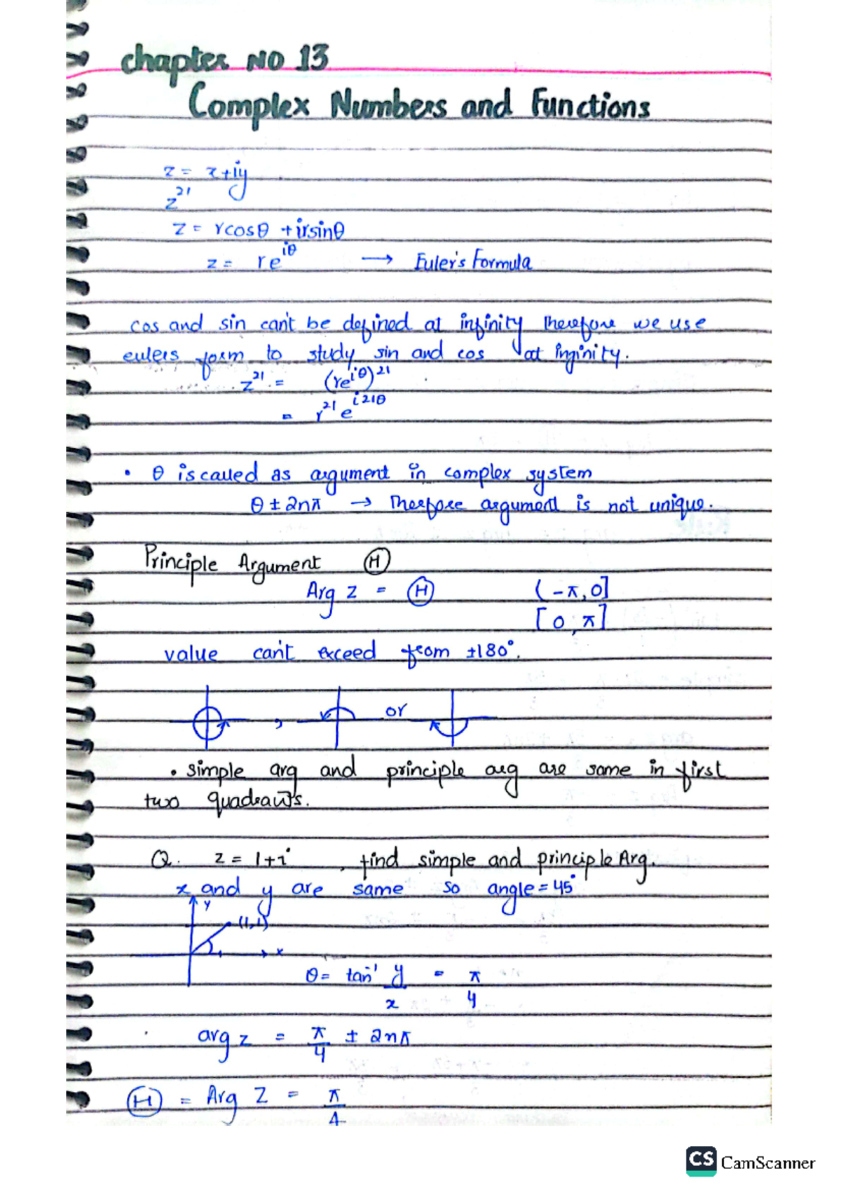 Chapter 13: Complex Numbers and Functions Overview and Exercises - Studocu