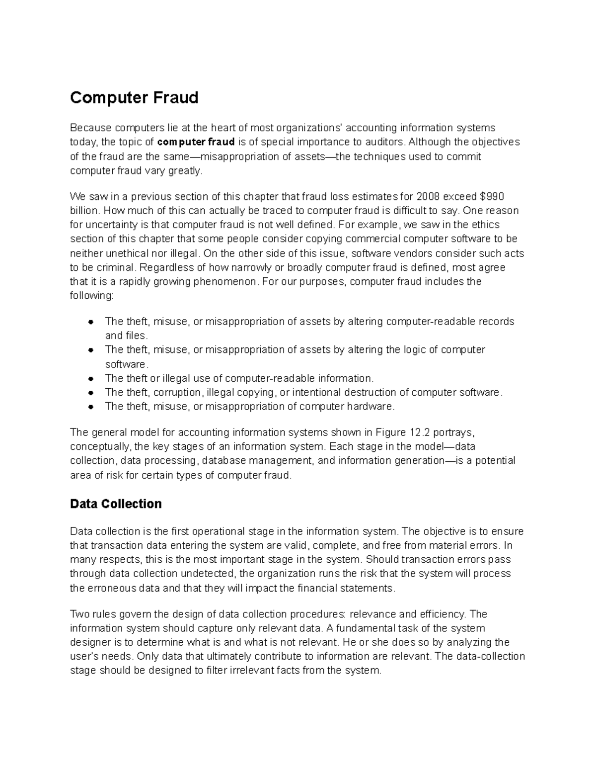 Chapter 12: Understanding Computer Fraud in Accounting Systems - Studocu