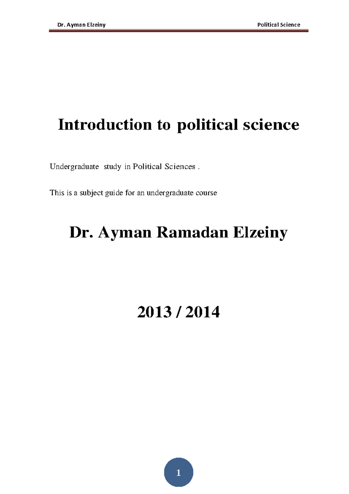 “POL 101: Intro to Political Science - Key Concepts and Theories” - Studocu