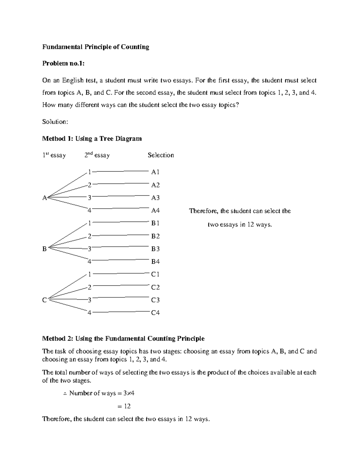 Fundamental Principle of Counting: Methods & Applications in ...